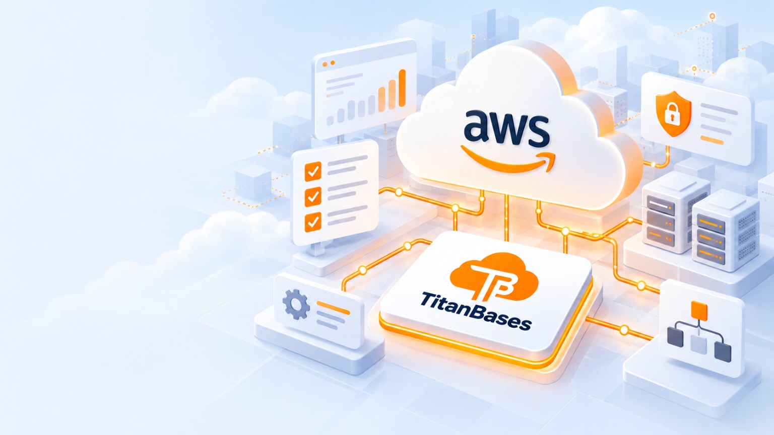 AWS cloud and TitanBases PoC workflow illustration